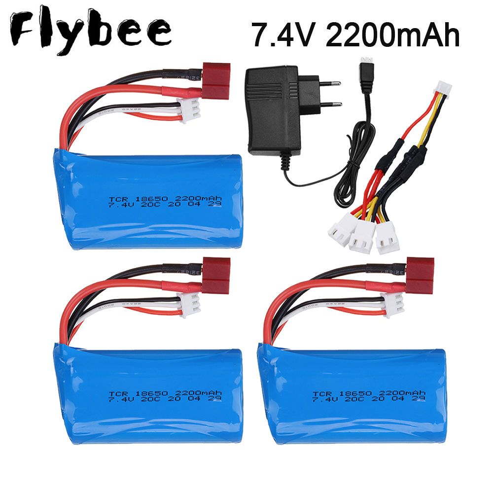 Rc Hobby Room - 7.4V 2200mAh 18650 Lipo Batery for