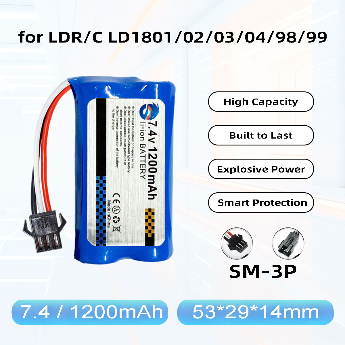 Rc Hobby Room - Skymaker 2S Li-Ion Battery 7.4V 1200mAh