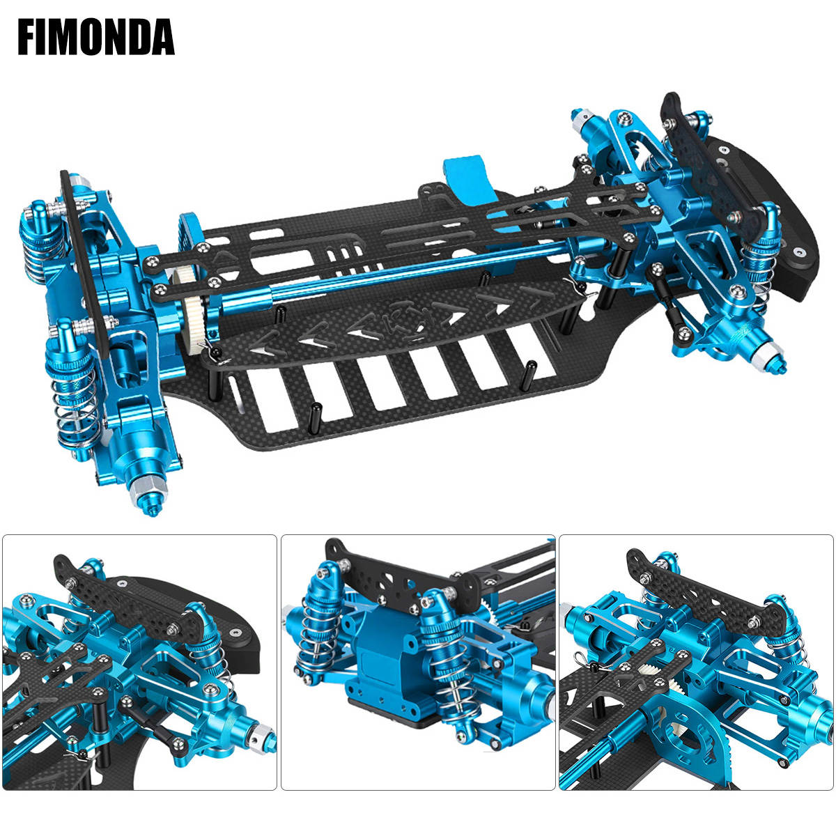 Shock Absorber Rc - Aluminum & Carbon Fiber Frame Chassis