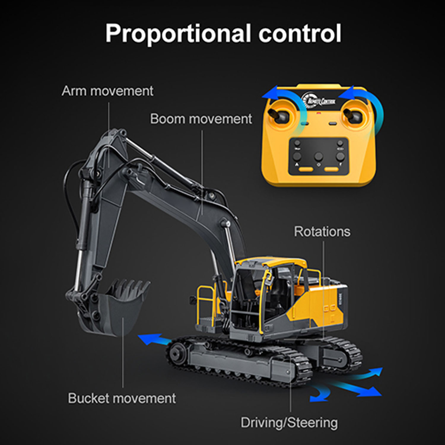 1/16 DoubleE E598 003 Electric - Rc Hobby Excavator ulasan dan harga