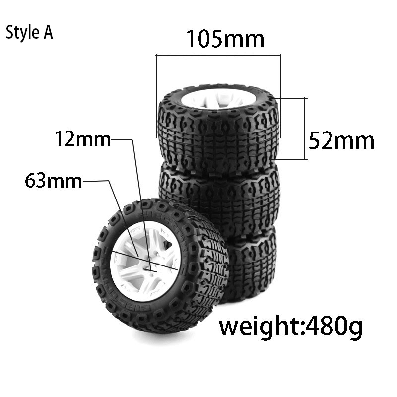 4PCS RC Monster Truck Wheels T - Rc Truck Monster ulasan dan harga
