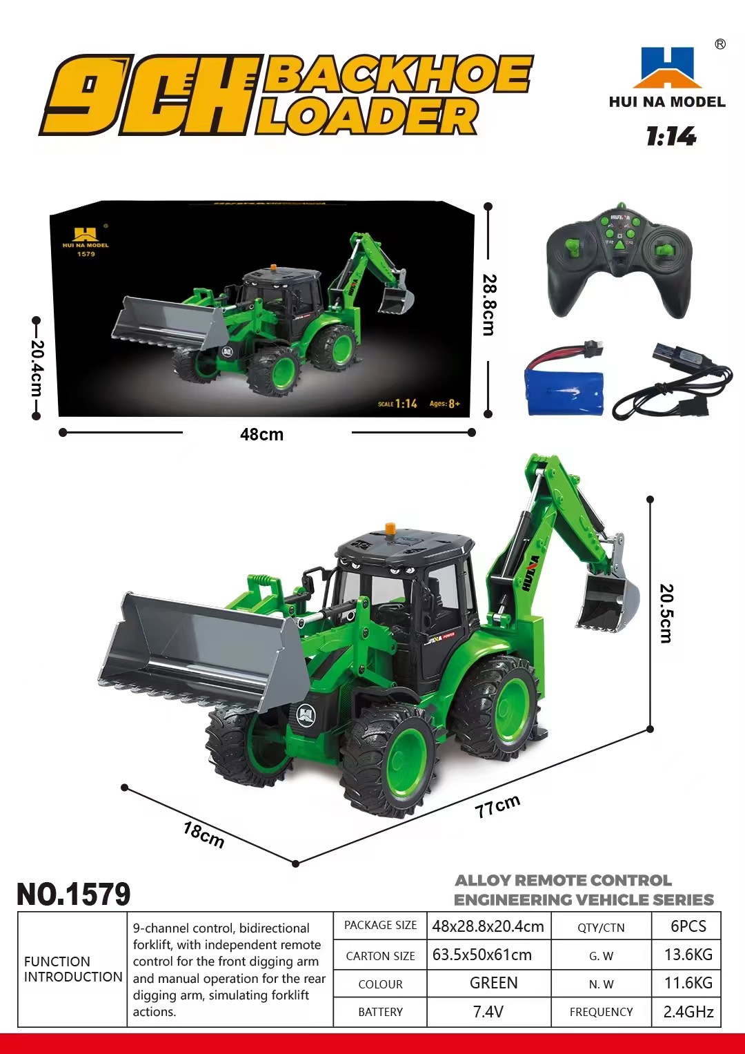 US Sale HUINA 1/14 1579 Remote - Rc Hobby Excavator ulasan dan harga