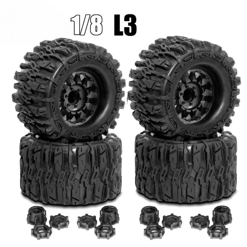 4PCS 1/8 Wheels Tires 170mm  T - Rc Truck Monster ulasan dan harga